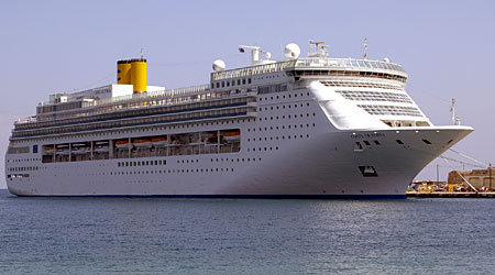 The Costa Victoria in Rhodes