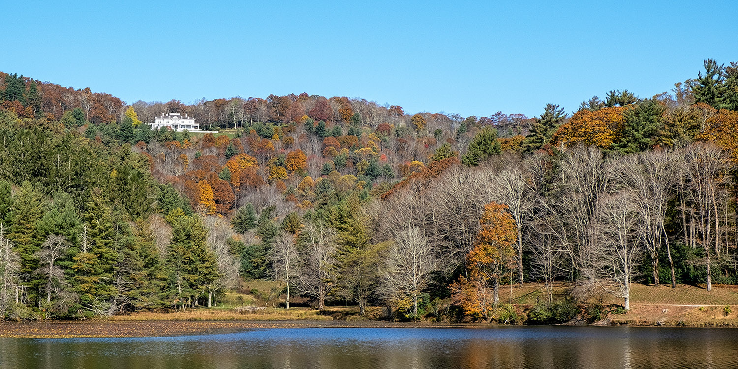 Moses Cone Manor overlooking Bass Lake