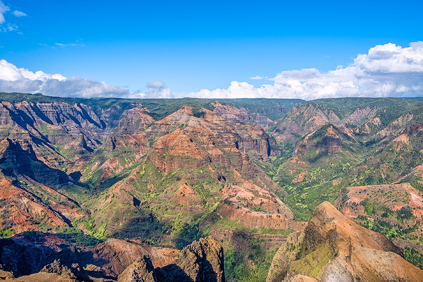 View on Waimea Canyon State Park from a lookout off Kōke'e Road