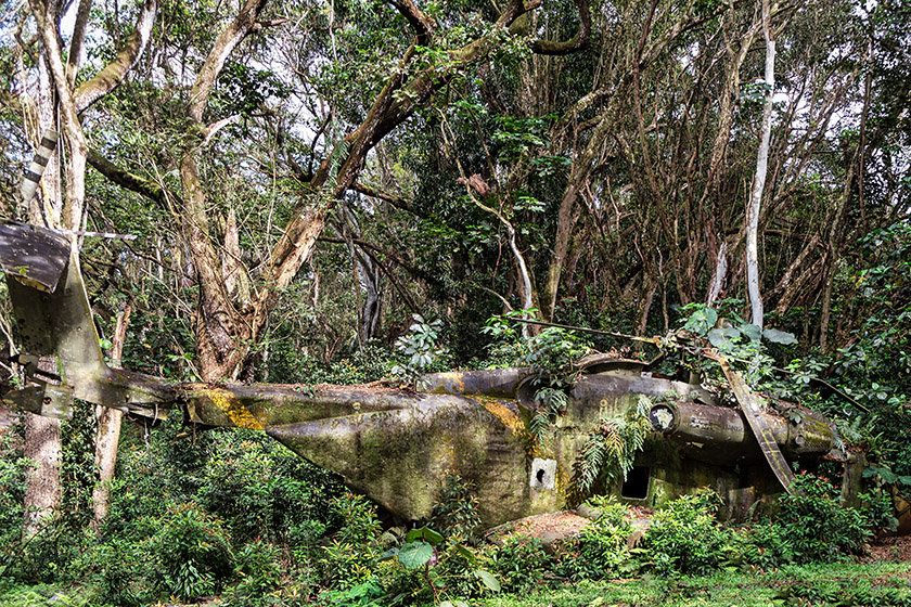 Crashed helicopter that was part of the 'Kong: Skull Island' movie set