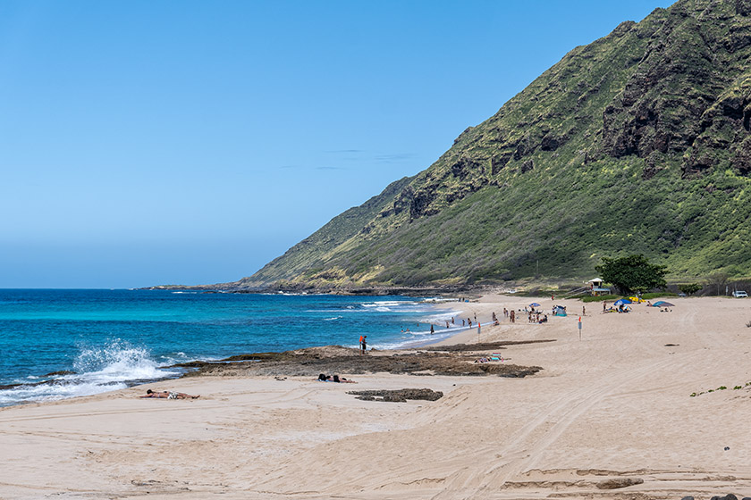 The road ends by Keawaula Beach, so this is as far west as we got