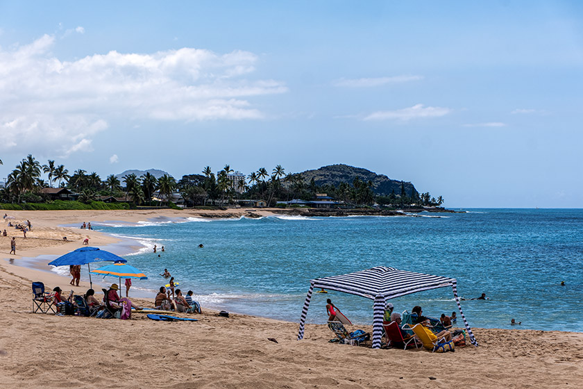 The beach at Mākaha