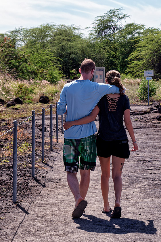 Heading back to the car—and Kona airport