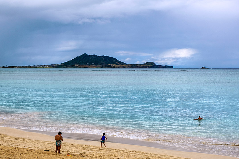 Looking across Kailua Bay