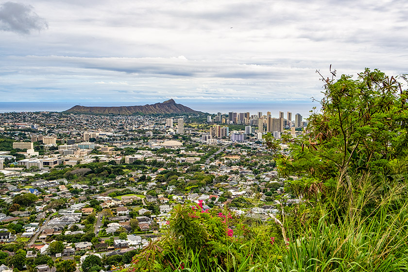 The view towards Diamond Head