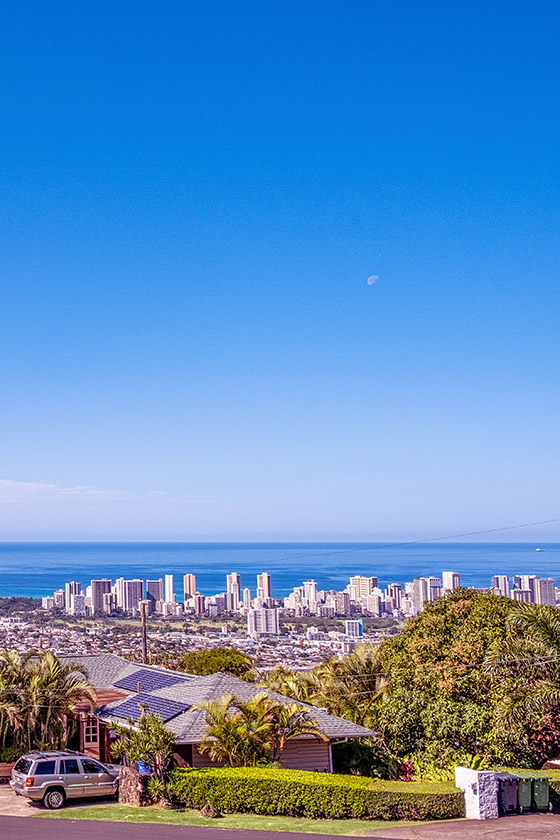 The view onto Honolulu