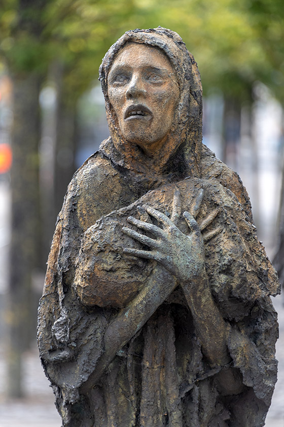 Famine memorial detail