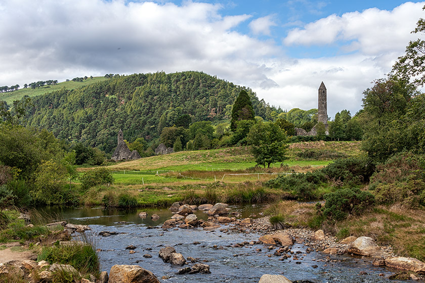 The Glendalough monastic site seen from a different angle