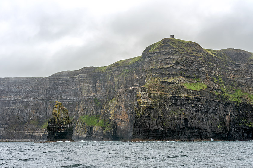 O'Brien's Tower seen from the bottom of the cliffs
