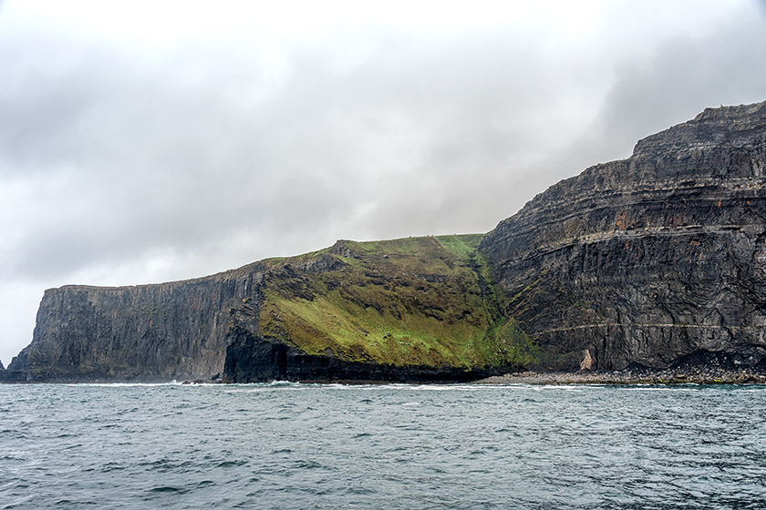 At the bottom of the cliffs