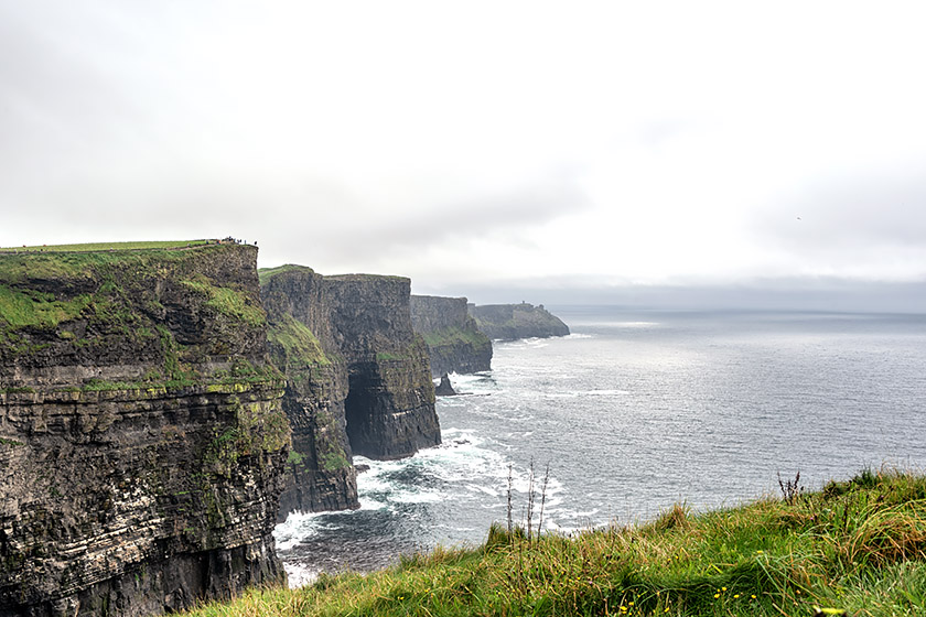 The view from the top of the cliffs