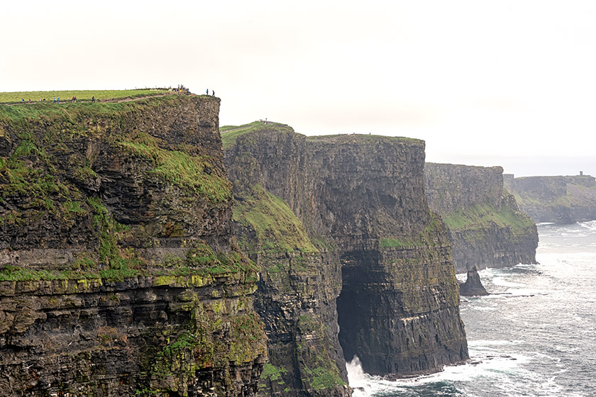 The cliffs extend over a length of 14 kilometers (8.6 miles)