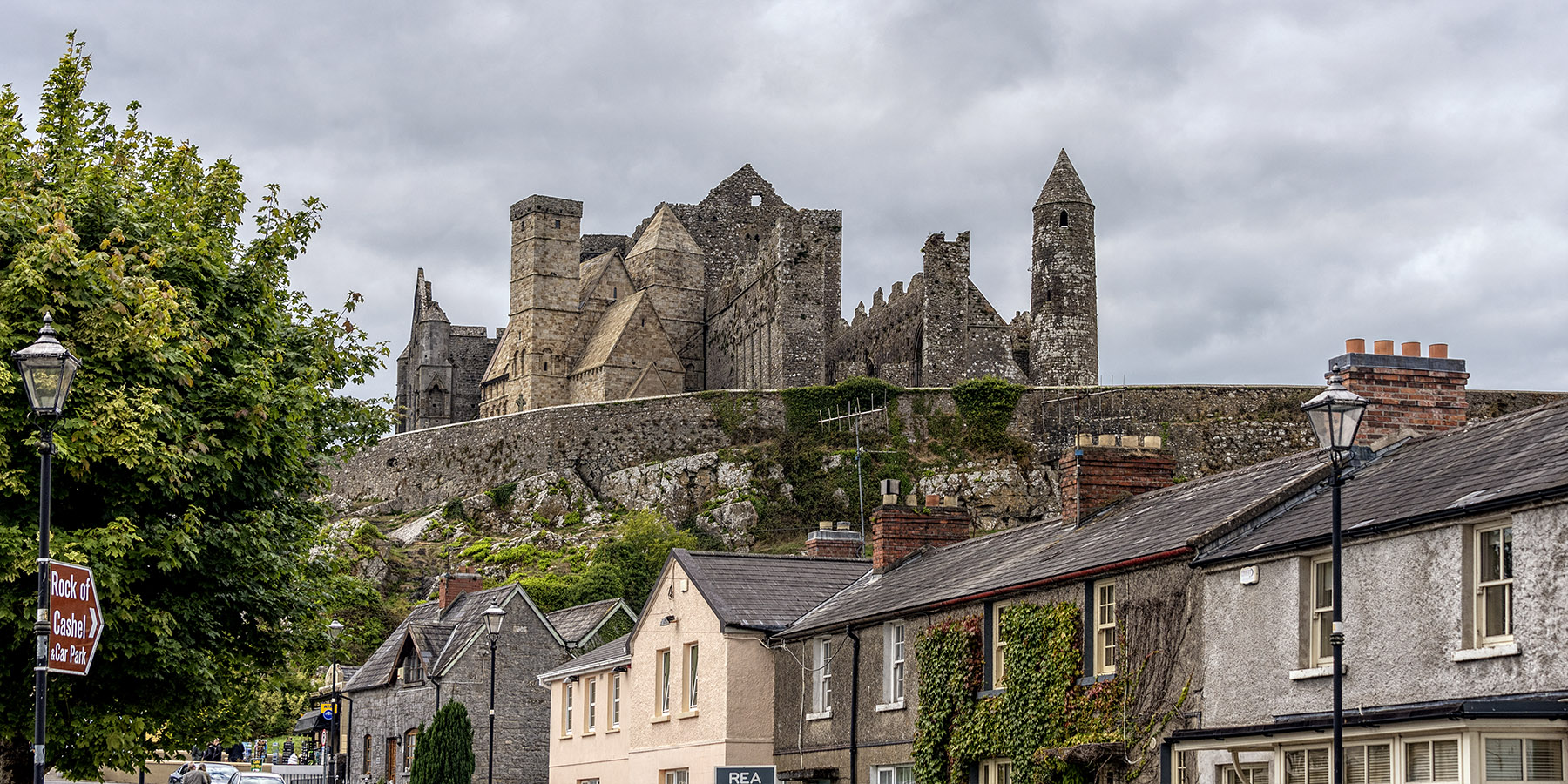 The Rock of Cashel seen from Rock Lane