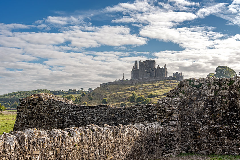 The Rock of Cashel seen from the Hore Abbey