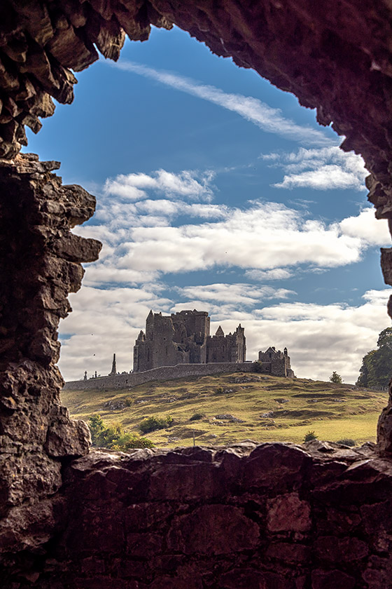 The Rock of Cashel seen from the Hore Abbey