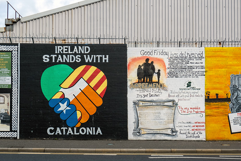 Our first Belfast stop: The International Wall
