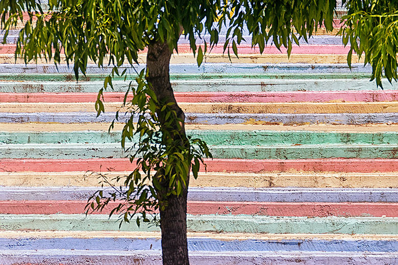 Colorful steps in Nazareth