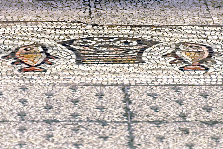 Loaves and fishes mosaic