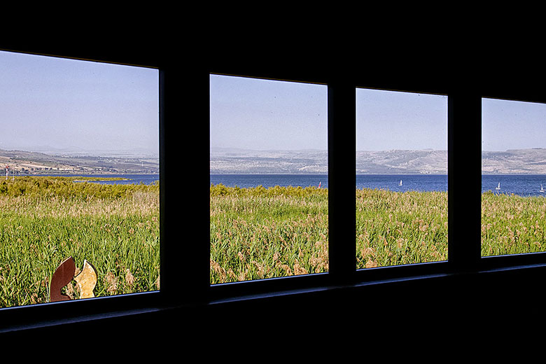 Looking out to the Sea of Galilee