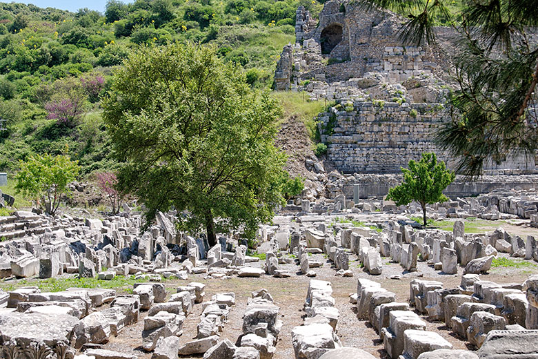 The ruins of the theater gymnasium