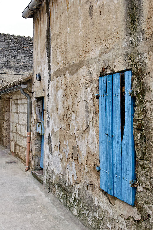 Blue shutters