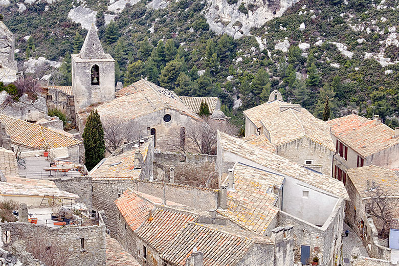 The rooftops of Les Baux
