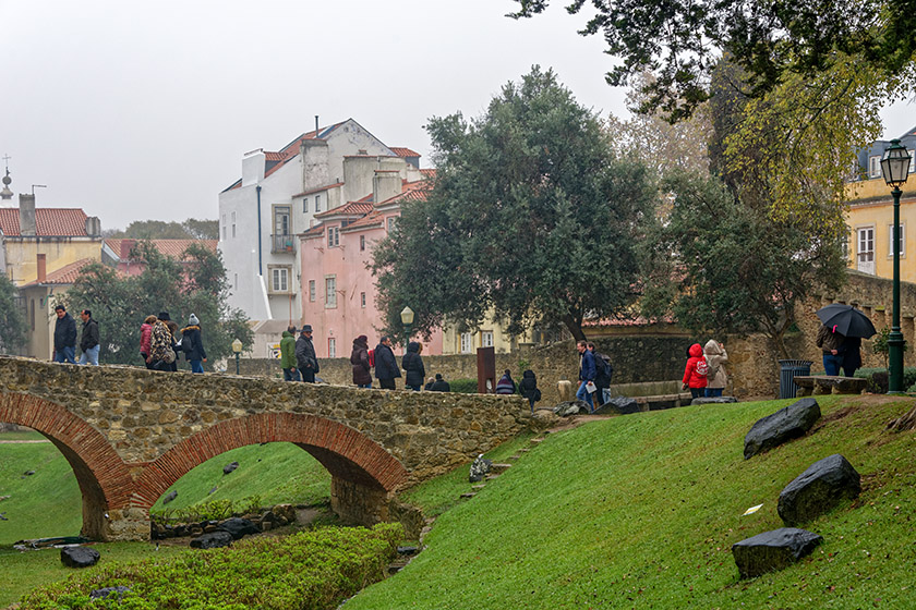 The bridge leading to the inside of the castle