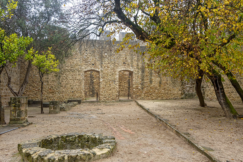 The main courtyard inside the castle