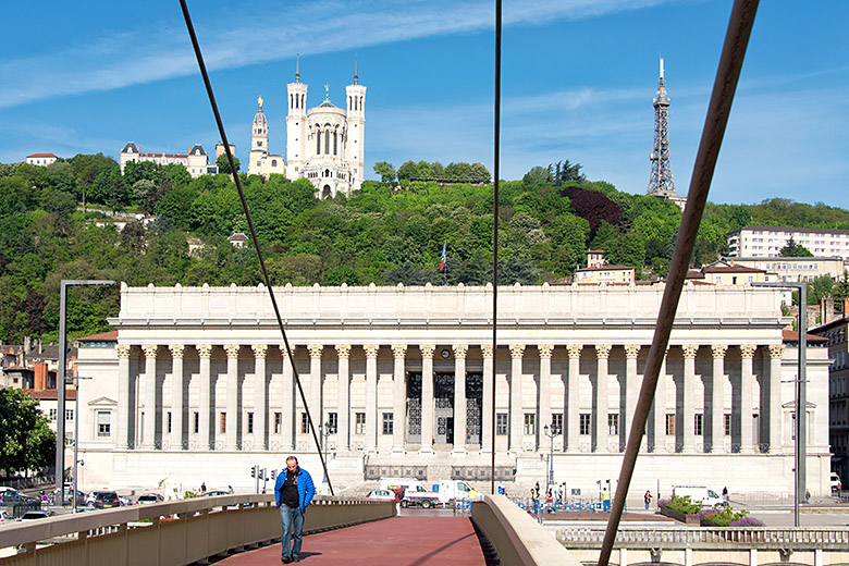 The imposing 'Palais de justice historique de Lyon'