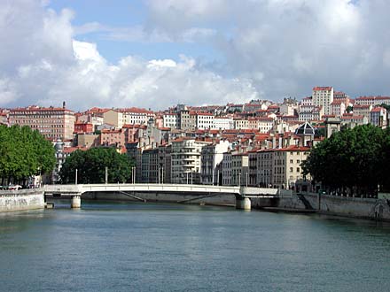 View of Lyon with the Saône