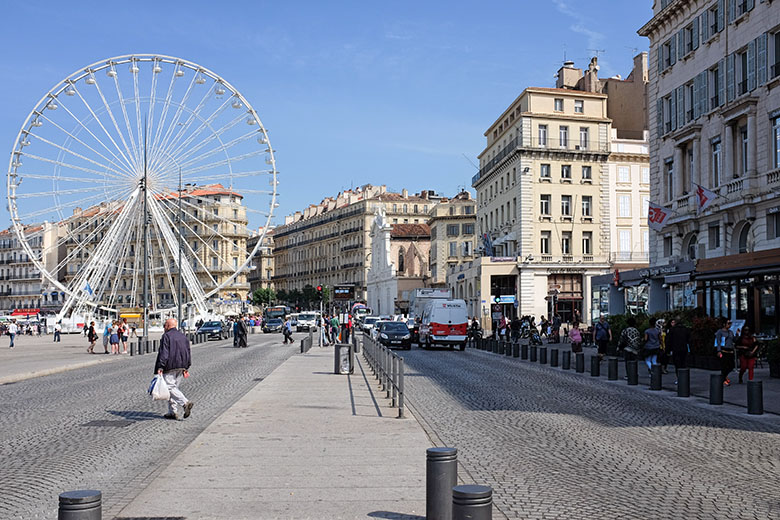 The Ferris wheel by the harbor