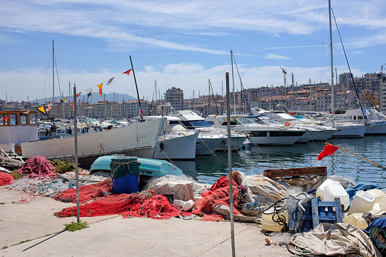 Colorful fishing nets