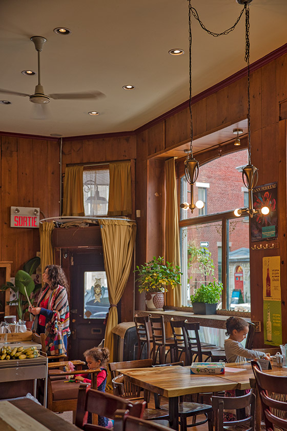 Inside the café