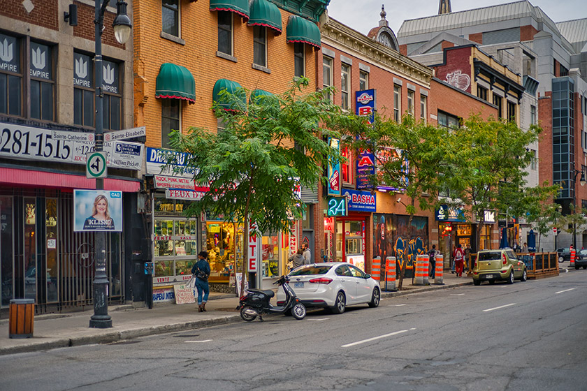 On 'Sainte Catherine' Street