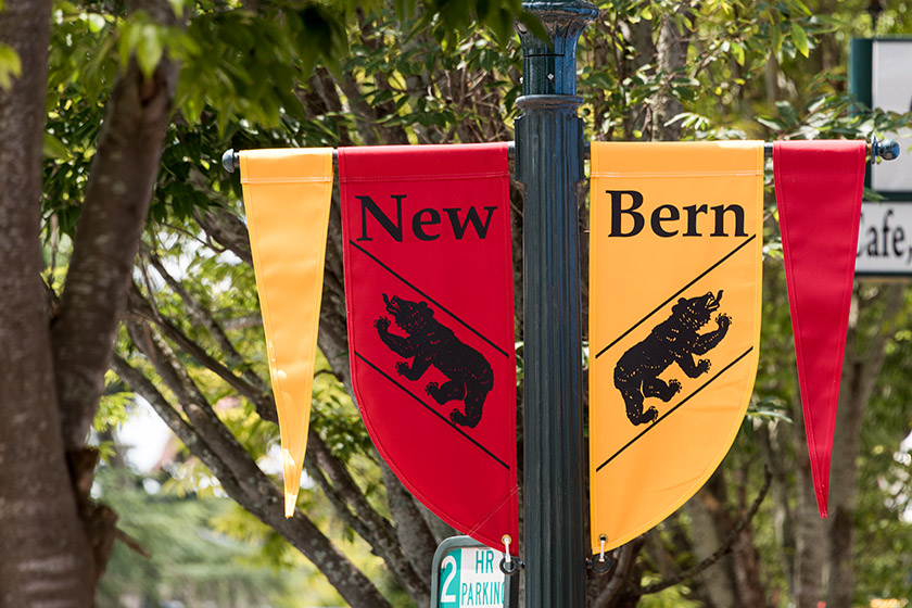 Bear flags are ubiquitous in New Bern
