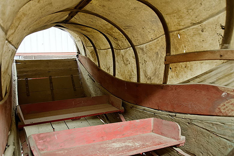 Inside the wagon