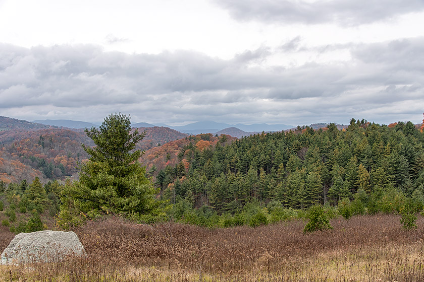 The view to the north