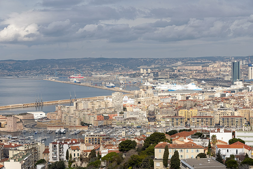 Looking towards the commercial harbor