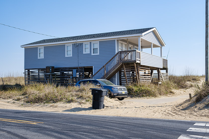 Typical construction of a house close to the water