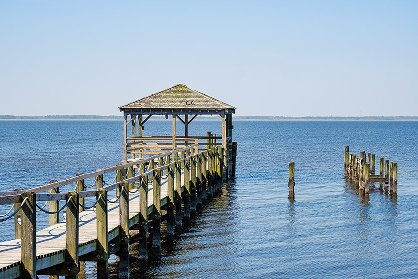 Walkway into the sea