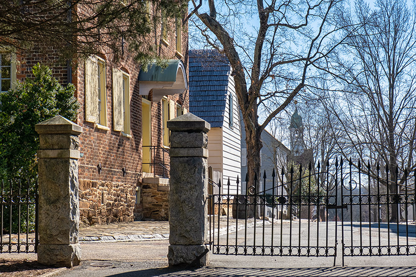 Exiting God's Acre onto Church Street