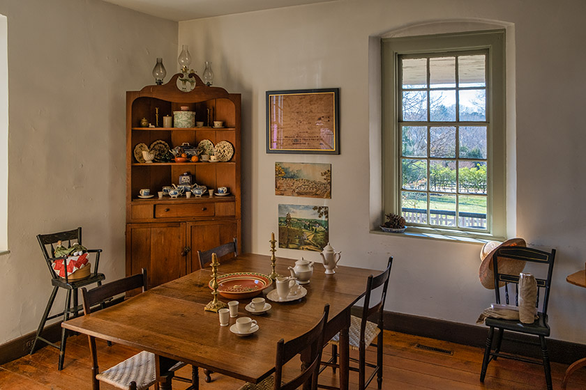 The dining room in the John Vogler House