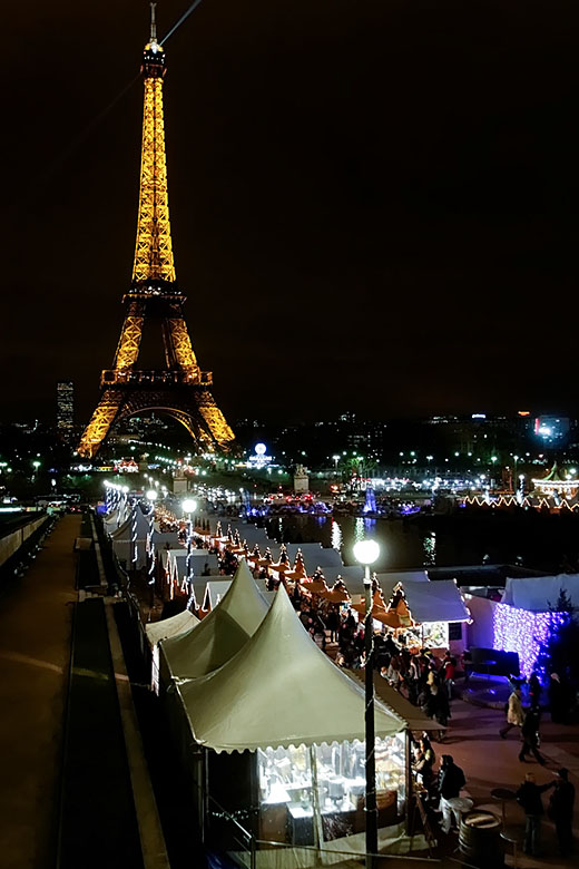 The Christmas Market at the Trocadéro