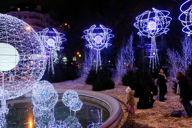 Christmas decorations on Franklin D. Roosevelt Square