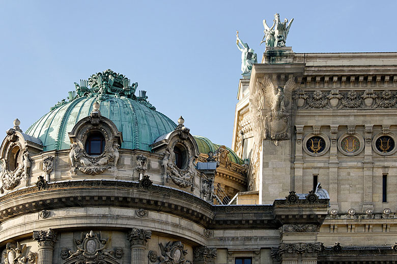 Detail view of the Opera building