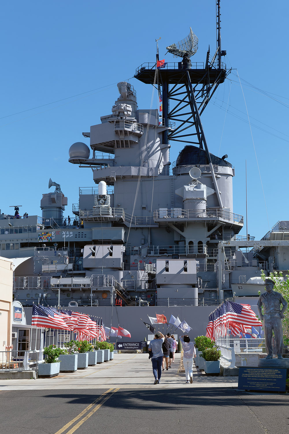 The visitor entrance to the battleship