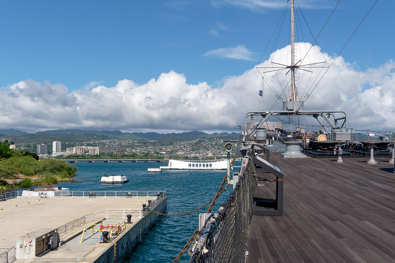 The main deck of the U.S.S. Missouri