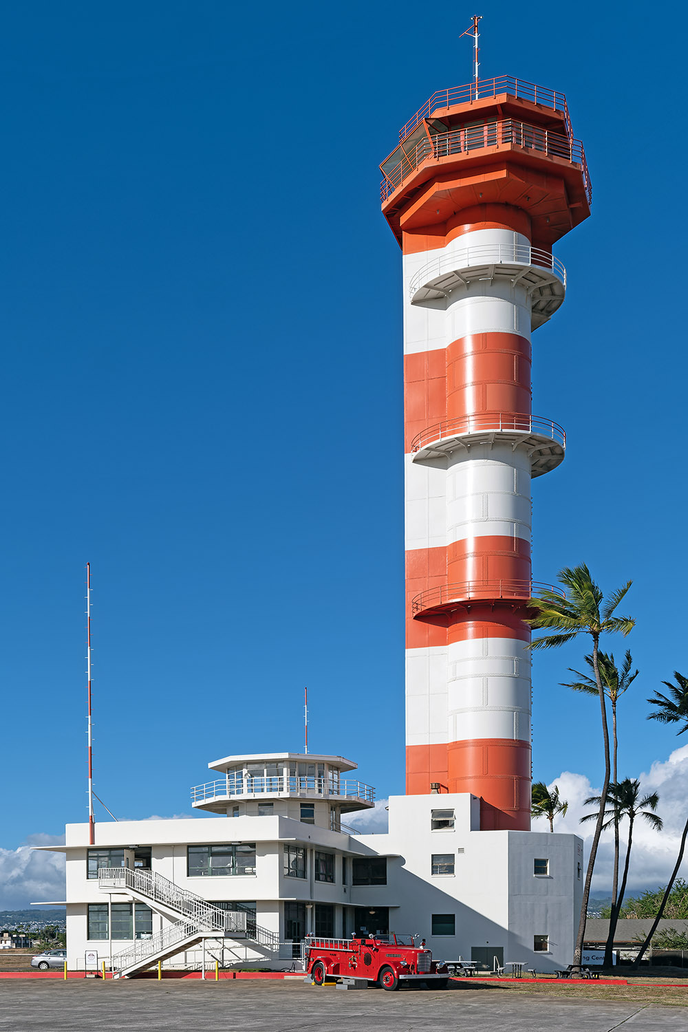 The iconic control tower of Hickam Field, Ford Island, Pearl Harbor