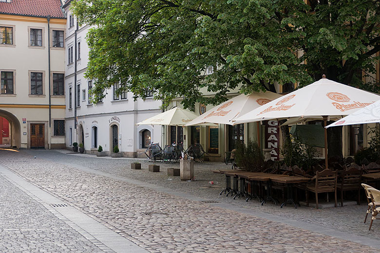 Ungelt Square, location of our hotel