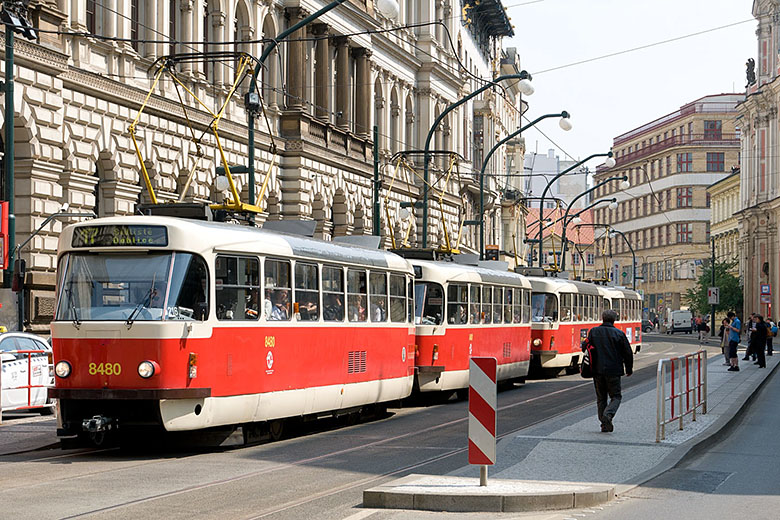 The red streetcars familiar from at least one Bond movie